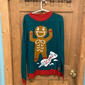 Tipsy Elves Gingerbread Man Abs Ugly Christmas Sweater